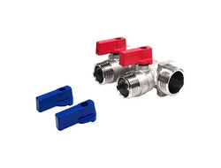Коллектор STI с шаровыми кранами 3/4", 2 отвода 1/2"