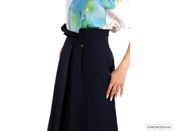 Юбка синяя льняная Linea Cinque 43/33923