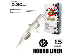15RL/0,30 mm - Round Liner "BIG-WASP" (STANDARD WHITE)