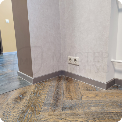 Плинтус ХДФ Dollken Cubu Flex Life 60мм Х 2,5 м 1246 Серебро платина