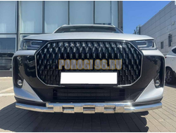 Защита переднего бампера двойная с перемычками Папа Тюнинг d60/42 для TENET T7 2025-