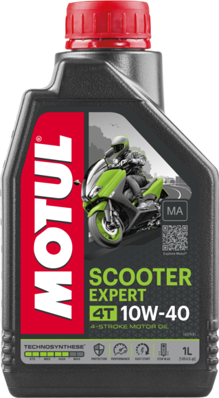 Масло моторное для 4-x тактных двигателей Motul 10W40 SCOOTER EXPERT 4T MA SM/MA - 1 Л (105960)