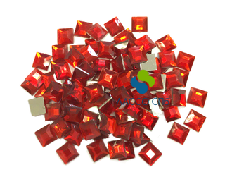 Мозаика декоративная акриловая Красный Рубин 8х8 мм 100 шт