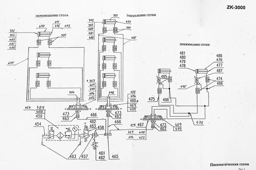 Схема пневматическая