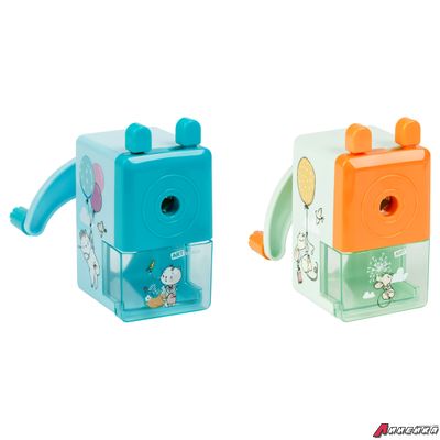 Точилка механическая ArtSpace "Веселые друзья", пласт. корпус ассорти, инд. упаковка. SR_51183