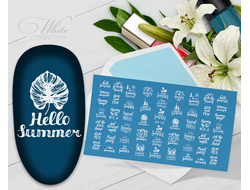 Слайдер с белой геометрией