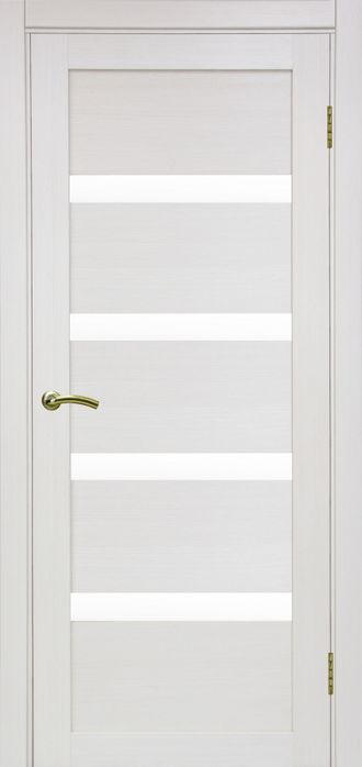 Межкомнатная дверь "Турин-505" ясень перламутровый (стекло)