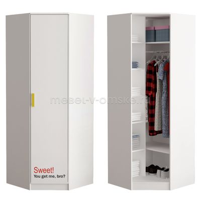 ШМ461 Шкаф Принт угловой. Размер: 790х2140х790.