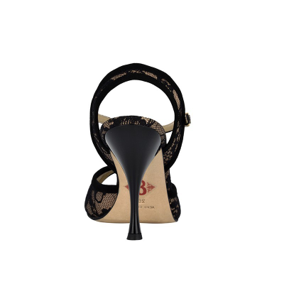 A1 pizzo nero carne vernice nero