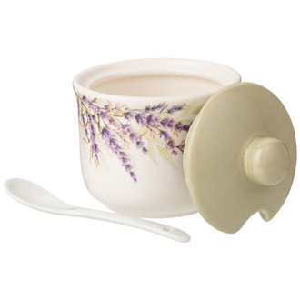 САХАРНИЦА С ЛОЖКОЙ "ПРОВАНС" 10*9,5 см 300 мл