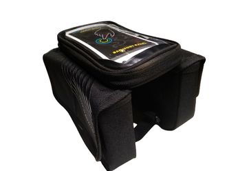 Сумка RockBros на раму, с чехлом для смартфона, 180х165х160 мм, черная