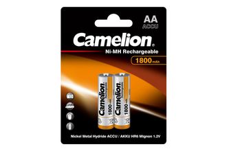 Батарейка аккумуляторная никель-металлогидридная Camelion AA 1800mAh/2BL 2 штуки