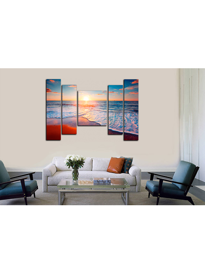 Модульная картина &quot;Волны закат спокойствие&quot;