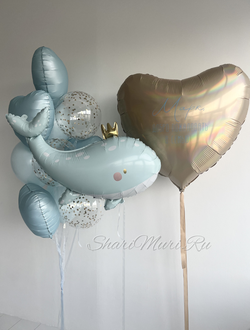 Набор шаров на выписку Китёнок с короной