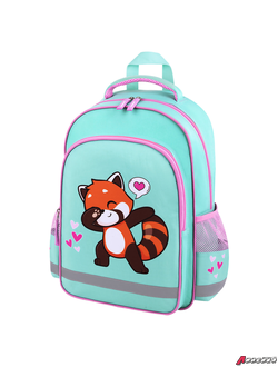 Рюкзак ПИФАГОР SCHOOL, 1 отделение, 3 кармана, «Red panda», 38×28×14 см. 272083