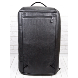 Кожаная дорожная сумка / рюкзак Napoli black 
(арт. 4034-01)