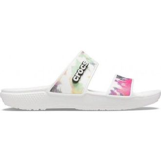 CROCS CLASSIC TIE-DYE GRAPHIC SANDAL БЕЛЫЕ