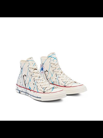 Кеды Converse Chuck 70 Archive Paint Splatter Белые Высокие с брызгами