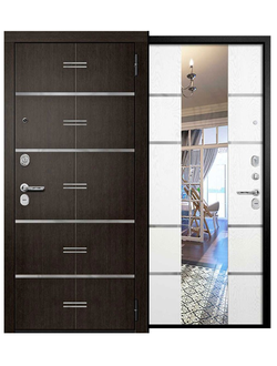 РИВЬЕРА муар черный САМСОН белое дерево