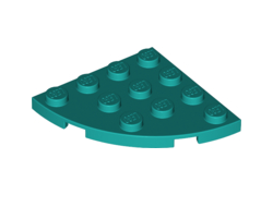 Plate, Round Corner 4 x 4, Dark Turquoise (30565 / 6254334)