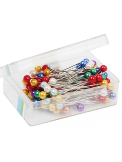 Булавка ассорти в коробочке, 80 штук