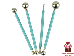 Инструменты для мастики 4 шт, металл