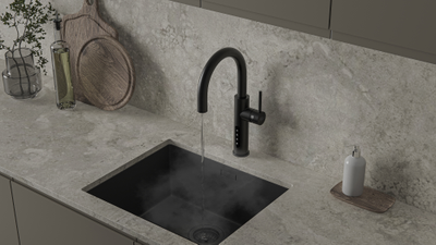 Система мгновенного кипячения воды с газацией и охлаждением 5в1 AQUAHOT ASPEN BM (черный матовый)