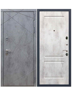 Входная дверь REX 13 Бетон  /  ФЛ-117 бетон светлый