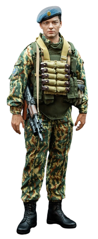Российский десантник ВДВ в Югославии 1999 г - Коллекционная ФИГУРА 1/6 Russian Airborne Troops 1999 (UD9049) - UJINDOU