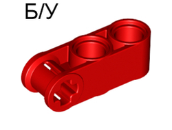 ! Б/У - Technic, Axle and Pin Connector Perpendicular 3L with 2 Pin Holes, Red (42003 / 4175442 / 6273712) - Б/У
