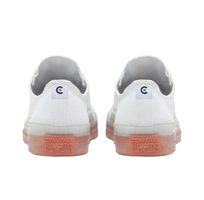 Стильные белые Кеды Converse All Star Cx Stretch Canvas с оранжевой подошвой 168569C