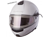 Шлем с подогревом LS2 FF325 Strobe Electric Snow, модуляр белый