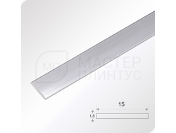 алюминиевая-полоса-15мм. — “алюминиевая декоративная полоса Серебро глянец 15 мм для отделки”