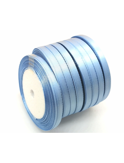 Лента атласная 6 мм, цвет холодный голубой  арт. 20