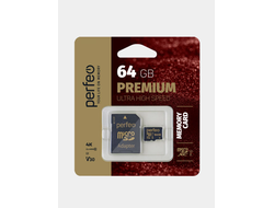 Карта памяти Perfeo microSDXC 64GB High-Capacity (Class 10) UHS-3