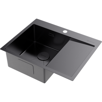 МОЙКА OMOIKIRI AKISAME 65  GM-L (4973097) ВОРОНЕНАЯ СТАЛЬ