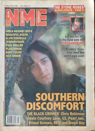 NME Magazine 12 November 1994 Black Crowes Cover Иностранные музыкальные журналы, Intpressshop