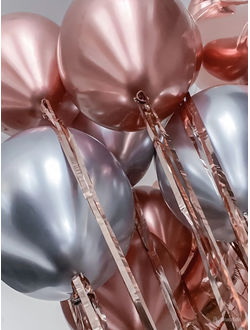 шары хром розовое золото серебро доставка цветов краснодар