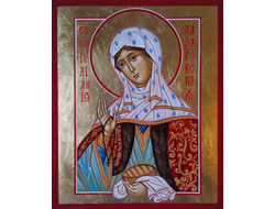 Иулиания (Ульяна) Лазаревская, Муромская, Святая Праведная. Рукописная православная икона.