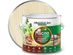 Масло для защиты террас и деревянных полов ЗДОРОВЫЙ ДОМ Слоновая кость 1,8 л