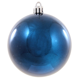 Набор из 6-ти пластиковых шаров с рисунком, 8 см, цвет темно-синий 81649