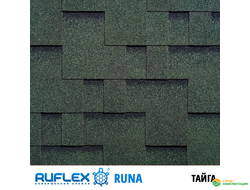Гибкая черепица Ruflex Runa (Руфлекс Руна) цвет: Тайга