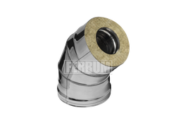 Сэндвич-колено 135° (304/0,8мм + 430/0,5мм) D 115х200 Ferrum