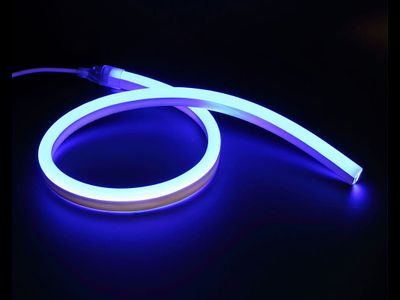 Гибкий светодиодный неон 14x25мм 220V IP67 Blue