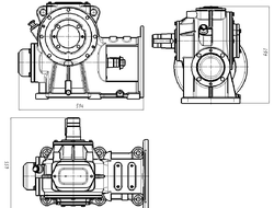 Редуктор лебедки РЧЛ 125х26, 0401Б.52.01.000, правый/левый, МЛЗ