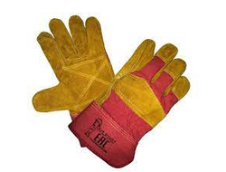 Перчатки &quot;РосМарка&quot; спилковые комбинированные, усиленные (2007), желтый/красный