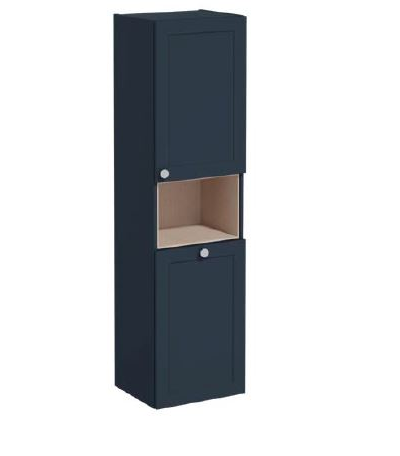 Пенал высокий, Vitra Root Classic, 40 см, с корзиной для белья, матовый темно-синий, правосторонний, 68529