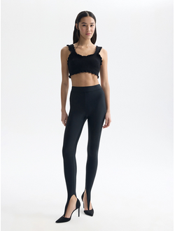 Легинсы со штрипками (черный)