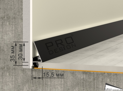 Наклонный плинтус Corner с размерами