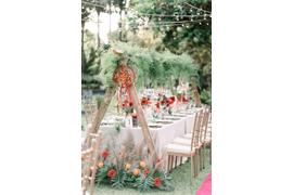 Red and Orange Made This Boho Wedding Come Alive!